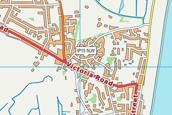 IP15 5LW map - OS VectorMap District (Ordnance Survey)
