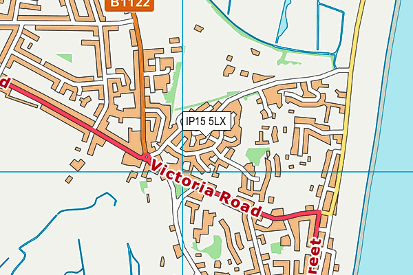 IP15 5LX map - OS VectorMap District (Ordnance Survey)