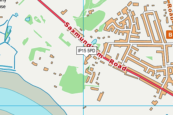 IP15 5PD map - OS VectorMap District (Ordnance Survey)