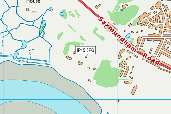 IP15 5PG map - OS VectorMap District (Ordnance Survey)