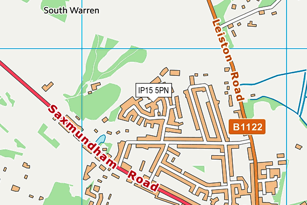 IP15 5PN map - OS VectorMap District (Ordnance Survey)