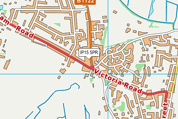 IP15 5PR map - OS VectorMap District (Ordnance Survey)