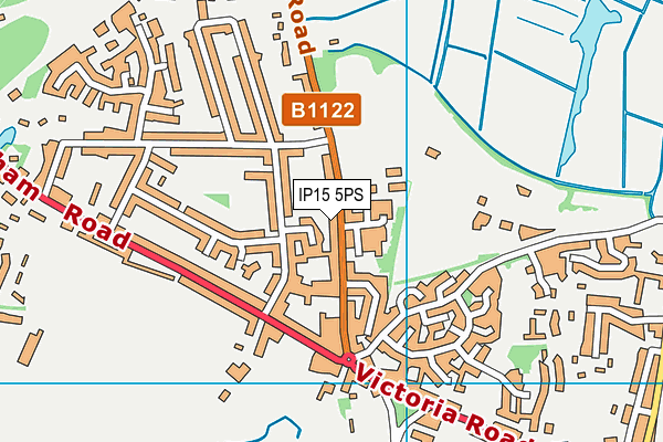 IP15 5PS map - OS VectorMap District (Ordnance Survey)