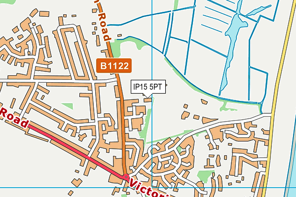 IP15 5PT map - OS VectorMap District (Ordnance Survey)