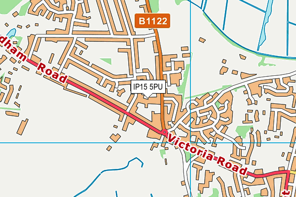 IP15 5PU map - OS VectorMap District (Ordnance Survey)