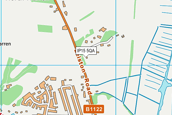 IP15 5QA map - OS VectorMap District (Ordnance Survey)