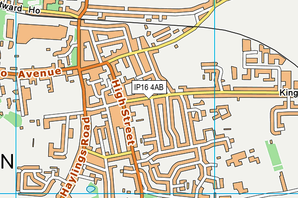 IP16 4AB map - OS VectorMap District (Ordnance Survey)