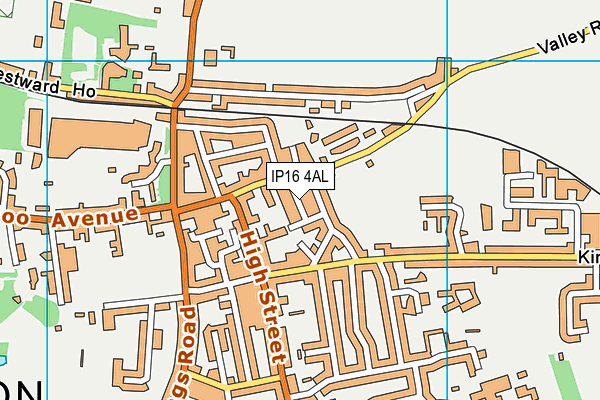 IP16 4AL map - OS VectorMap District (Ordnance Survey)