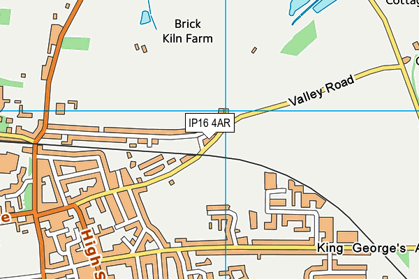 IP16 4AR map - OS VectorMap District (Ordnance Survey)