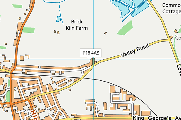 IP16 4AS map - OS VectorMap District (Ordnance Survey)