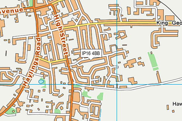 IP16 4BB map - OS VectorMap District (Ordnance Survey)