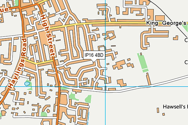 IP16 4BD map - OS VectorMap District (Ordnance Survey)