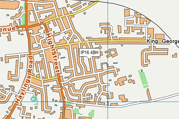 IP16 4BH map - OS VectorMap District (Ordnance Survey)