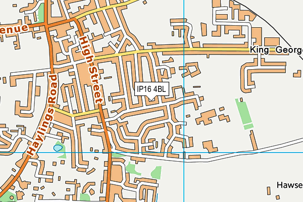 IP16 4BL map - OS VectorMap District (Ordnance Survey)