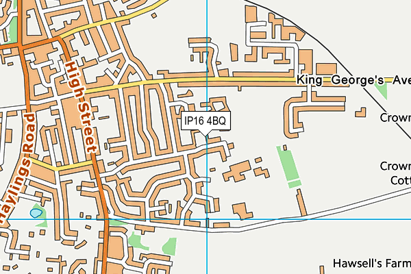 IP16 4BQ map - OS VectorMap District (Ordnance Survey)