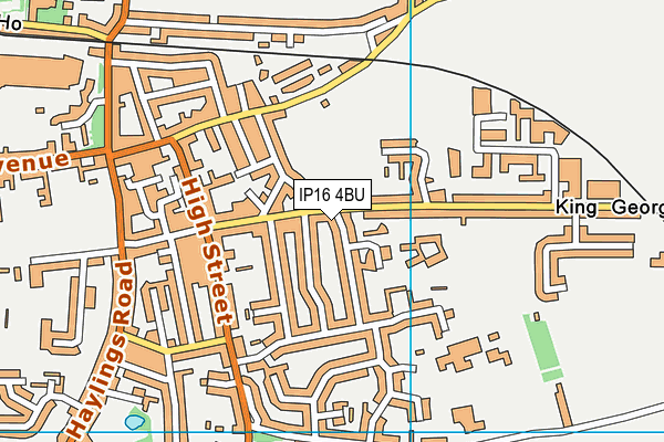 IP16 4BU map - OS VectorMap District (Ordnance Survey)