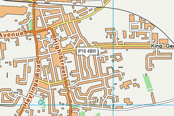 IP16 4BW map - OS VectorMap District (Ordnance Survey)