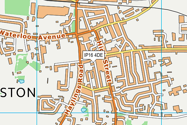 IP16 4DE map - OS VectorMap District (Ordnance Survey)