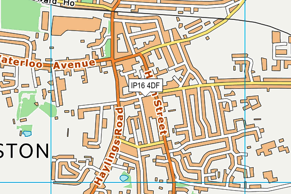 IP16 4DF map - OS VectorMap District (Ordnance Survey)