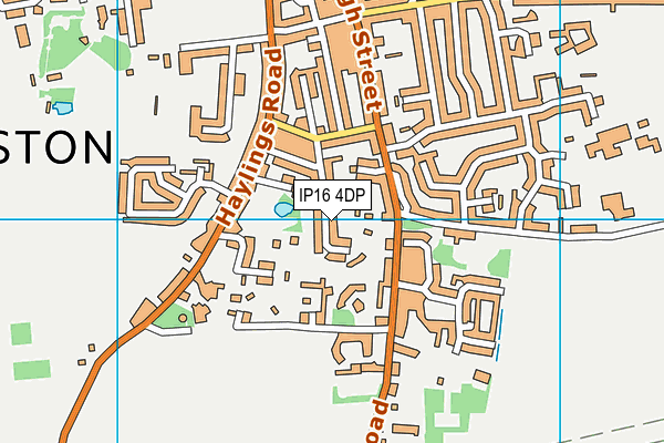 IP16 4DP map - OS VectorMap District (Ordnance Survey)