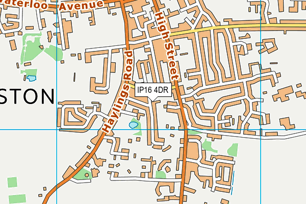 IP16 4DR map - OS VectorMap District (Ordnance Survey)