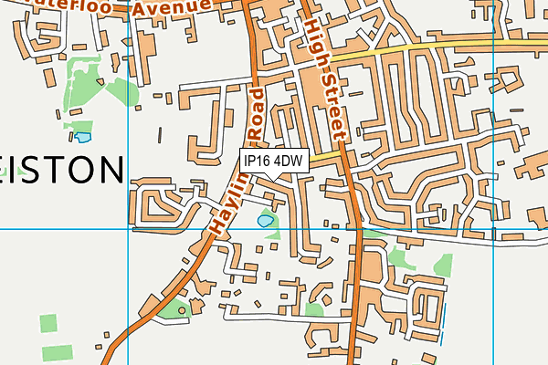 IP16 4DW map - OS VectorMap District (Ordnance Survey)