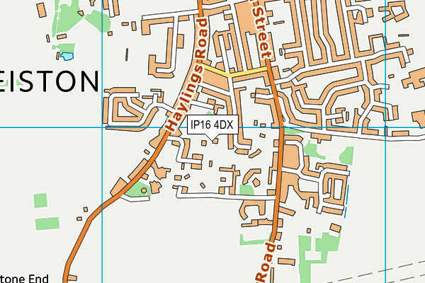 IP16 4DX map - OS VectorMap District (Ordnance Survey)