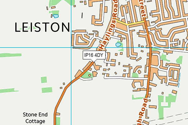 IP16 4DY map - OS VectorMap District (Ordnance Survey)