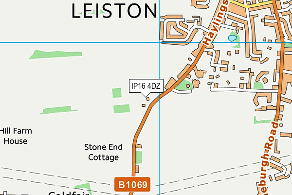 IP16 4DZ map - OS VectorMap District (Ordnance Survey)