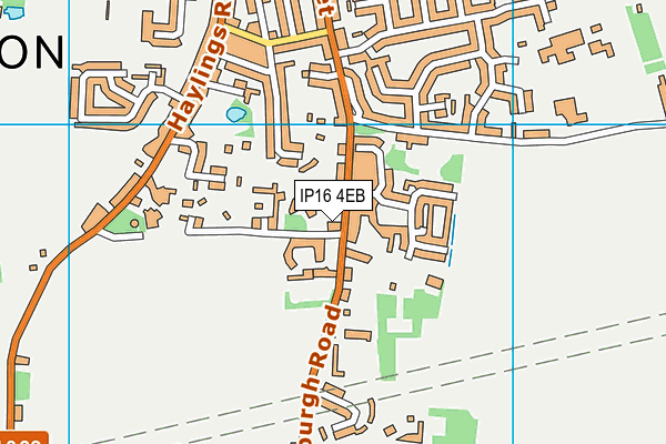 IP16 4EB map - OS VectorMap District (Ordnance Survey)