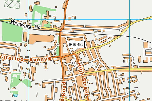 IP16 4EJ map - OS VectorMap District (Ordnance Survey)