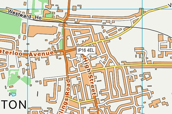 IP16 4EL map - OS VectorMap District (Ordnance Survey)