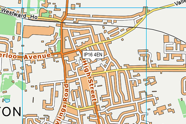 IP16 4EN map - OS VectorMap District (Ordnance Survey)