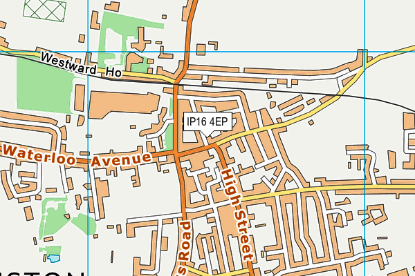 IP16 4EP map - OS VectorMap District (Ordnance Survey)