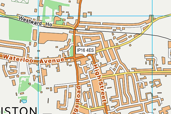 IP16 4ES map - OS VectorMap District (Ordnance Survey)