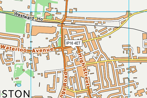 IP16 4ET map - OS VectorMap District (Ordnance Survey)