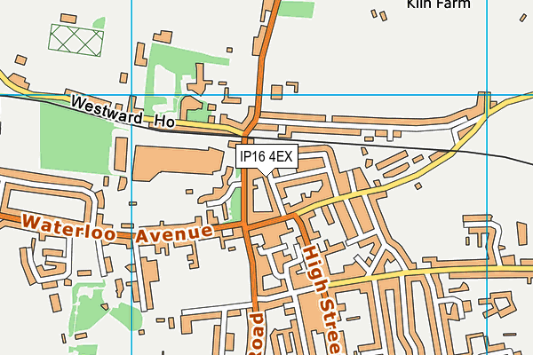 IP16 4EX map - OS VectorMap District (Ordnance Survey)