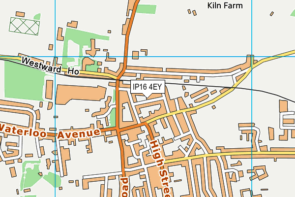 IP16 4EY map - OS VectorMap District (Ordnance Survey)