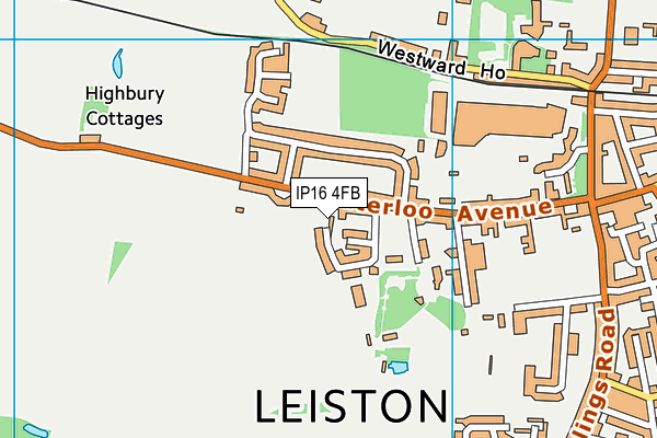 IP16 4FB map - OS VectorMap District (Ordnance Survey)