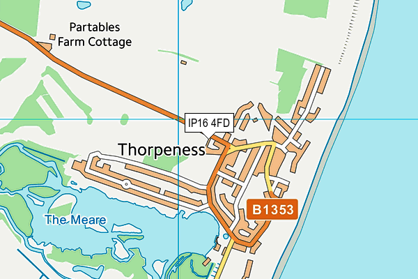 Ogilvie Pavilion And Sports Ground At Thorpeness map (IP16 4FD) - OS VectorMap District (Ordnance Survey)