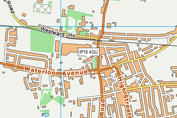 IP16 4GU map - OS VectorMap District (Ordnance Survey)