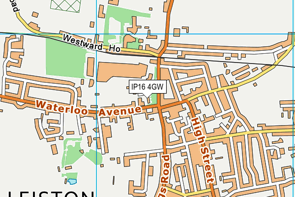 IP16 4GW map - OS VectorMap District (Ordnance Survey)