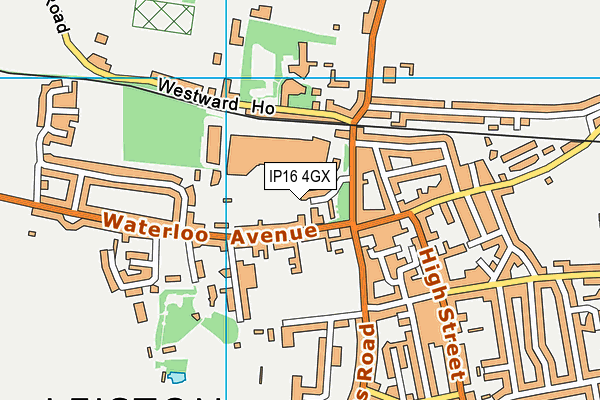 IP16 4GX map - OS VectorMap District (Ordnance Survey)