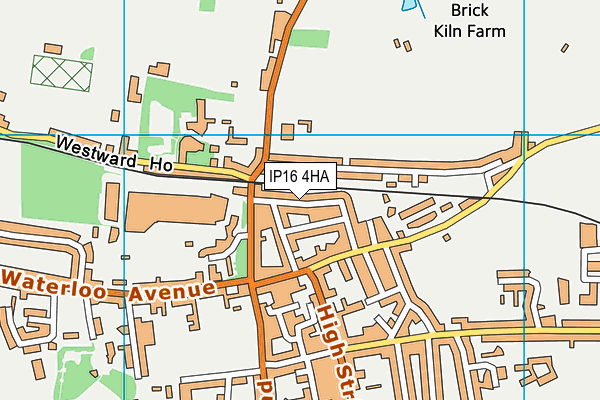 IP16 4HA map - OS VectorMap District (Ordnance Survey)