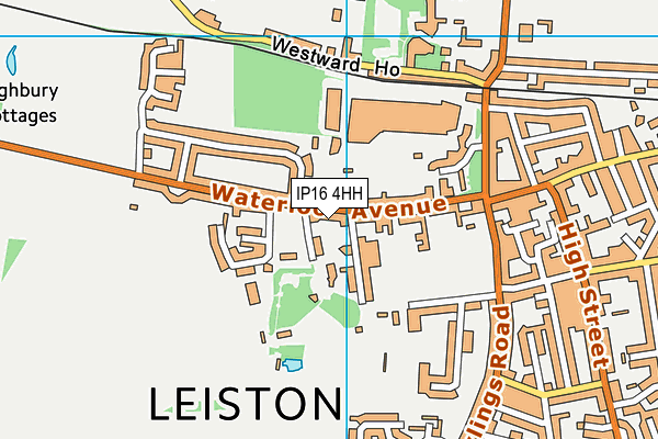 IP16 4HH map - OS VectorMap District (Ordnance Survey)