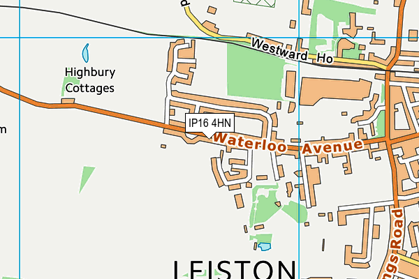 IP16 4HN map - OS VectorMap District (Ordnance Survey)