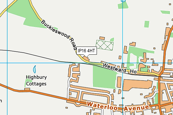 IP16 4HT map - OS VectorMap District (Ordnance Survey)