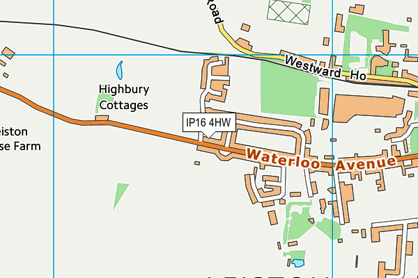 IP16 4HW map - OS VectorMap District (Ordnance Survey)