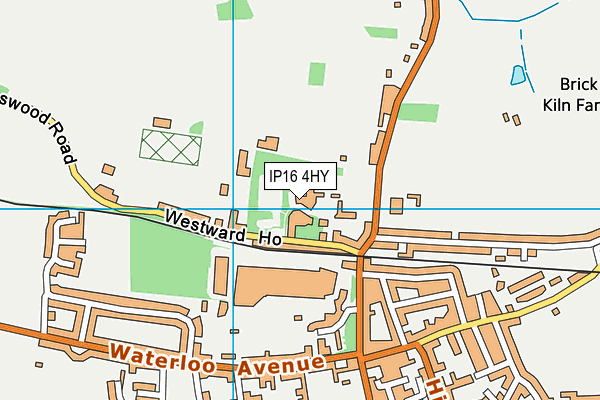Summerhill School map (IP16 4HY) - OS VectorMap District (Ordnance Survey)
