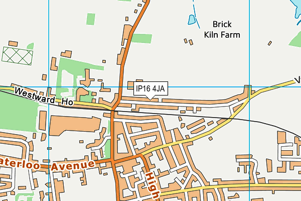 IP16 4JA map - OS VectorMap District (Ordnance Survey)